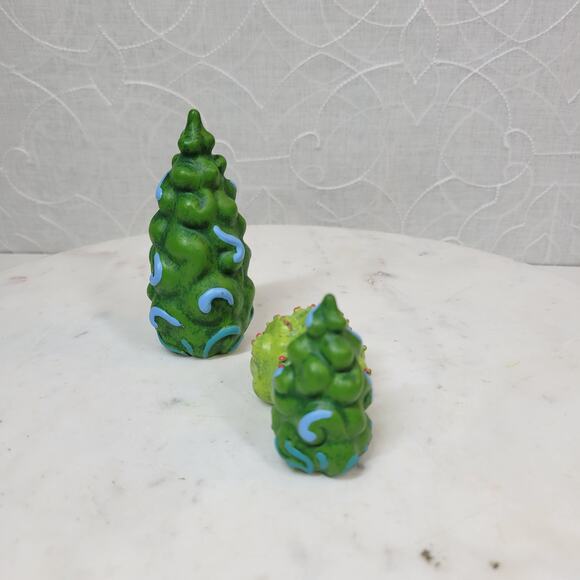 VINTAGE Jim Shore Heartwood Creek Dept 56 Trees 3.7" Green Retired Set of 2 - Picture 8 of 16